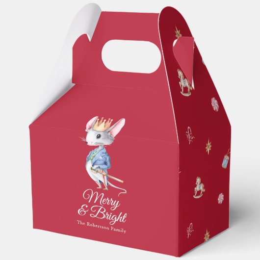 Merry & Bright Nutcracker Mouse Favor Box Bedankdoosjes (Voorkant)