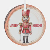 Merry Bright Nutcracker Speelgoed Soldier Glas Ornament (Voorkant)