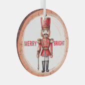 Merry Bright Nutcracker Speelgoed Soldier Glas Ornament (Voorkant Rechts)