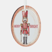 Merry Bright Nutcracker Speelgoed Soldier Glas Ornament (Voorkant links)