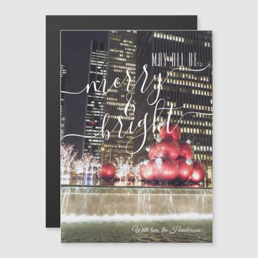 Merry & Bright | NYC-kerstlampfotografie (Voorkant / Achterkant)