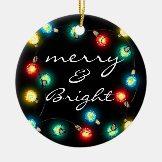 Merry & Bright Ornament - Kerstverlichting Decor (Voorkant)