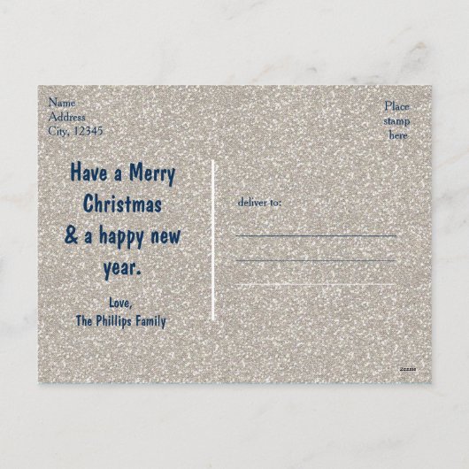 Merry & Bright Ornamenten Vakantie Winter Briefkaa Feestdagenkaart (Achterkant)