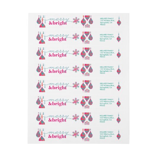 Merry & Bright Ornaments (Vel)