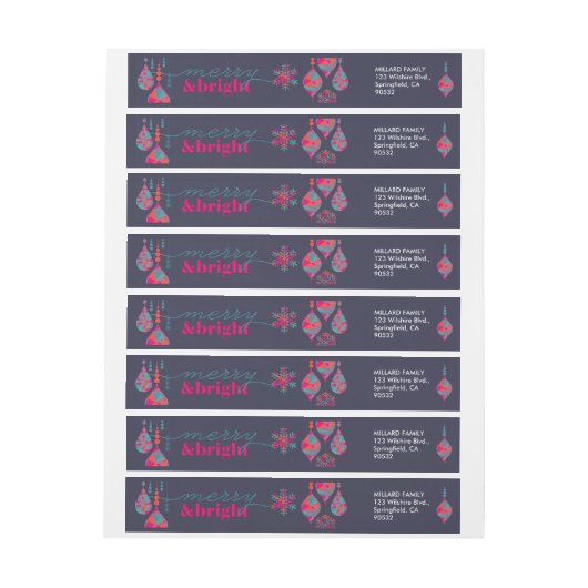 Merry & Bright Ornaments Donkerblauw (Vel)