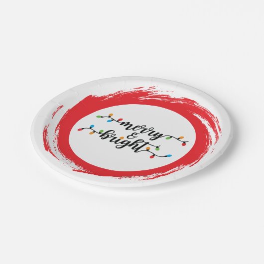 Merry & Bright Papieren Bordje (Gekanteld)