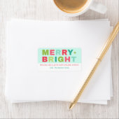 Merry + Bright Pastel Holiday Gift Label (Insitu)