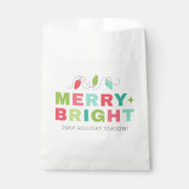 Merry + Bright Pastel Lights Christmas Favoriete B Bedankzakje (Voorkant)