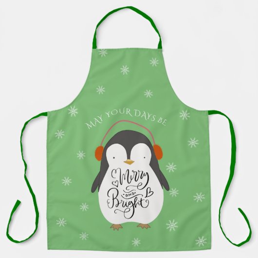 Merry Bright Penguin Whimsical Schort (Voorkant)