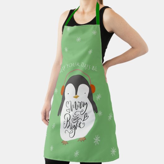 Merry Bright Penguin Whimsical Schort (Insitu)