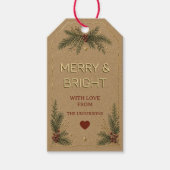 Merry & Bright Persoonlijke Kerstcadeautags, Cadeaulabel (Voorkant)