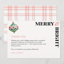 Merry & Bright Perzik Roze Zakelijke Kerst