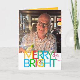 Merry & Bright Photo Holiday Kaart