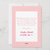 Merry & Bright Pink Retro Arch Photo Christmas Feestdagenkaart (Achterkant)