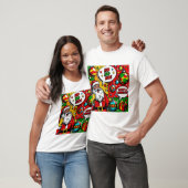 Merry & Bright Pop Art – Bold Christmas T-Shirt (Unisex)