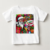 Merry & Bright Pop Art – Bold Christmas T-Shirt (Voorkant)