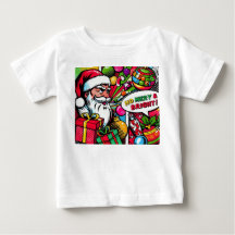 Merry & Bright Pop Art – Bold Christmas T-Shirt