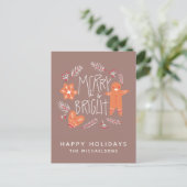 Merry & Bright | PRETTIGE FEESTDAGEN Briefkaart (Staand voorkant)