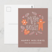 Merry & Bright | PRETTIGE FEESTDAGEN Briefkaart (Voorkant / Achterkant)