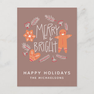 Merry & Bright   PRETTIGE FEESTDAGEN Briefkaart