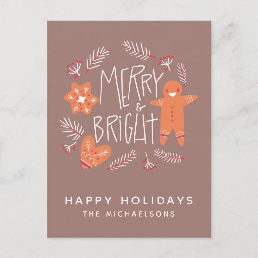 Merry & Bright | PRETTIGE FEESTDAGEN Briefkaart (Voorkant)