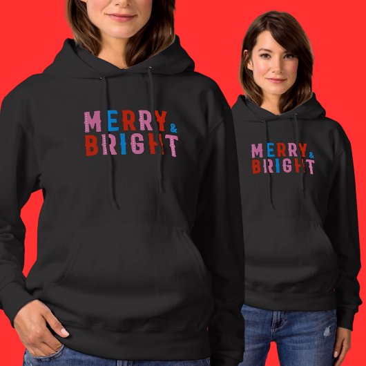 Merry & Bright, prettige kerst Hoodie