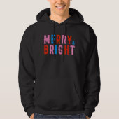 Merry & Bright, prettige kerst Hoodie (Voorkant)