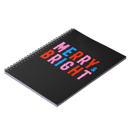 Merry & Bright, prettige kerst Notitieboek (Linkerzijde)