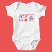 Merry & Bright, prettige kerst Romper