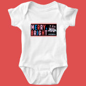 Merry & Bright, prettige kerst Romper