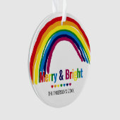 Merry & Bright | Rainbow Hope Fotokerstmis Ornament (voorkant)
