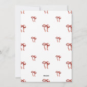 Merry & Bright Red Bow Foto Kerst Kaart (Achterkant)