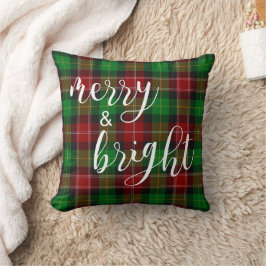 Merry & Bright Red Green Pset Tartankerst Kussen