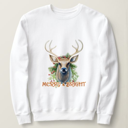 Merry & Bright Reindeer Trui (Design voorkant)