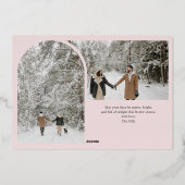 Merry Bright Retro Arch Photo Collage Folie Feestdagenkaart (Achterkant)