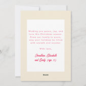 Merry & Bright Retro Arch Photo Pink Christmas Feestdagenkaart (Achterkant)