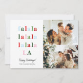 Merry & Bright Retro Familie Vakantie Kaart (Voorkant)