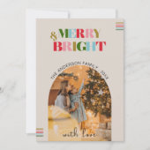 Merry & Bright Retro foto's Kerst vakantie Kaart (Voorkant)