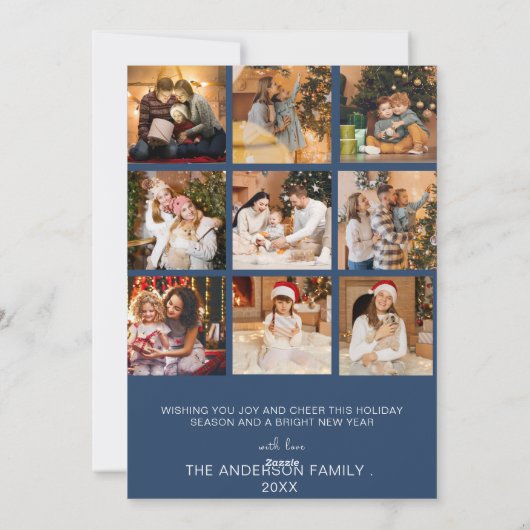 Merry & Bright Retro foto's Kerst vakantie Kaart (Achterkant)