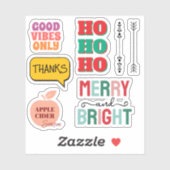Merry & Bright—Retro Holiday Sticker Pack (Vel)