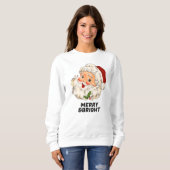 MERRY & BRIGHT  Retro Jolly Kerstmis Trui (Voorkant volledig)