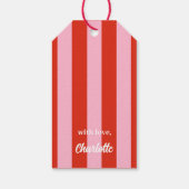 Merry & Bright Retro Kerstcadeau Label Cadeaulabel (Achterkant)