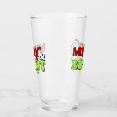 Merry & Bright - Retro Kerstmis Prettige feestdage Glas (Links)