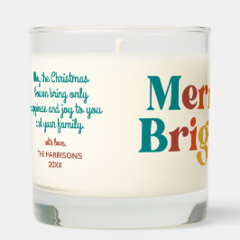 Merry & Bright Retro Kerstmis Typografie Foto