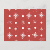 Merry Bright Retro Santa kerstBaby shower Red Briefkaart (Achterkant)