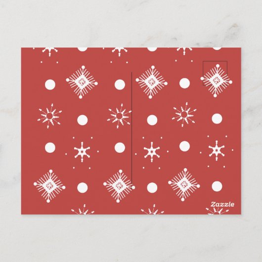 Merry Bright Retro Santa kerstBaby shower Red Briefkaart (Achterkant)