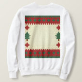 Merry & Bright Retro Ugly Christmas Sweater Patter (Design achterkant)