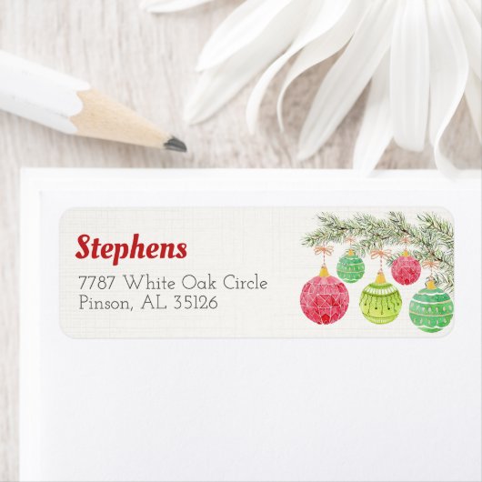 Merry & Bright Return Address Labels (Insitu)