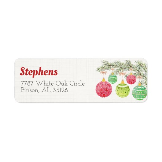 Merry & Bright Return Address Labels (Voorkant)