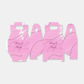 Merry & Bright roze krullende doodle design girly  Bedankdoosjes (Uitgevouwen)